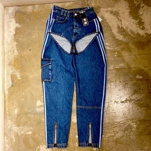 Adidas Ivy Park XS IVP Denim Chaps NWT